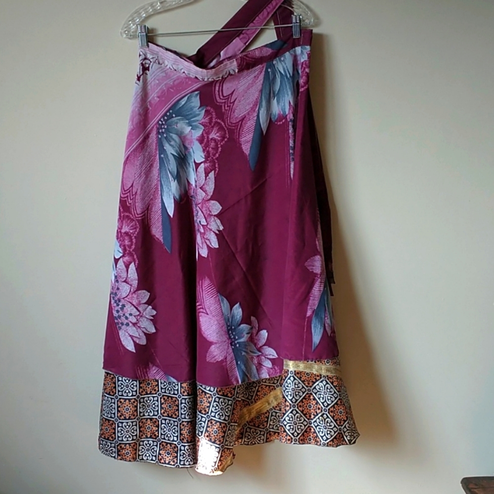 Sari Wrap Skirt Reversible